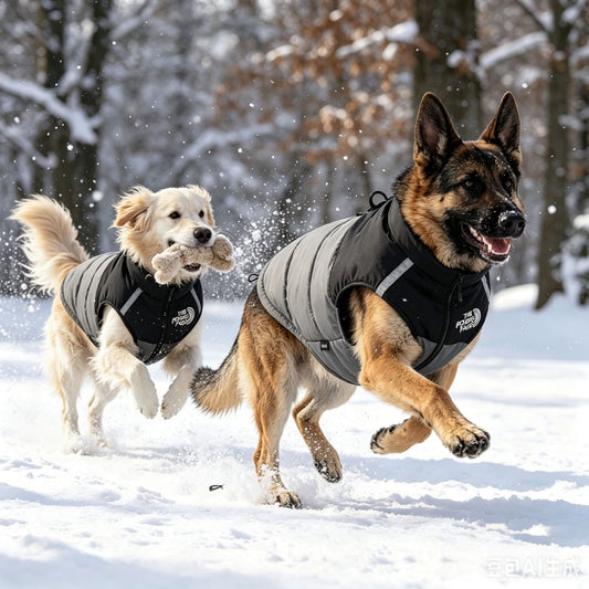 Dog Winter Coat with Reflective Details