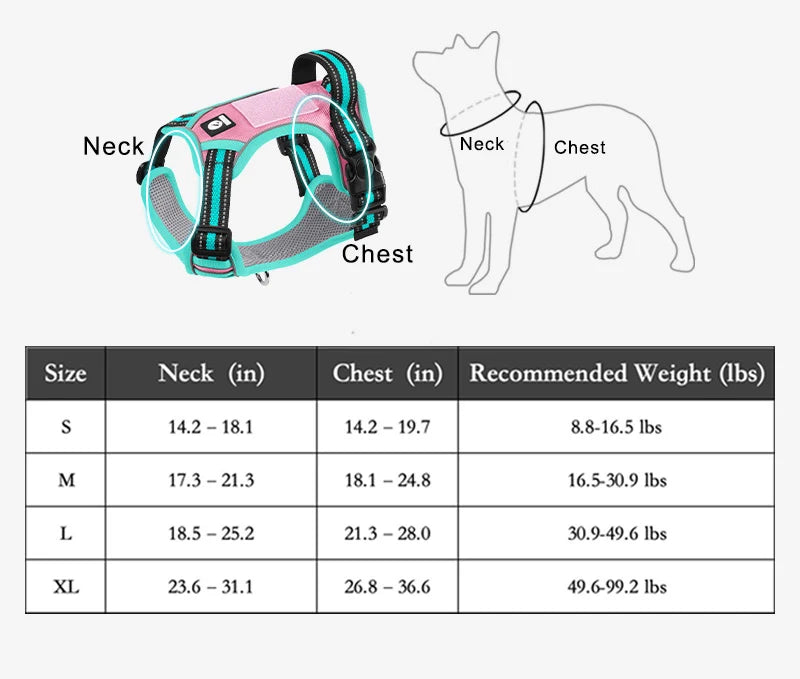 No-Pull Step-In Dog Harness – Adjustable Reflective Padded Vest