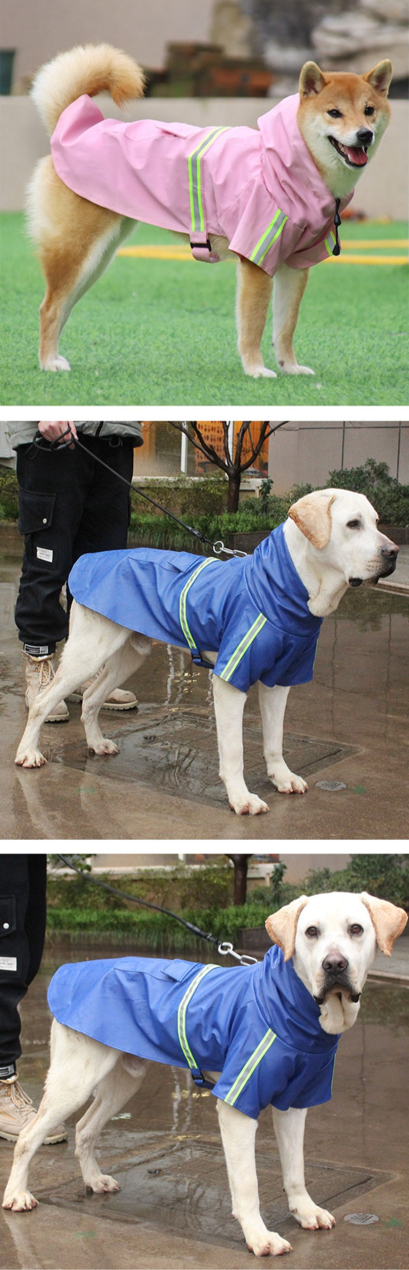 Lightweight Reflective Dog Raincoat