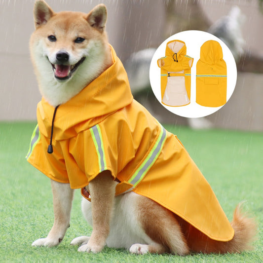 Lightweight Reflective Dog Raincoat