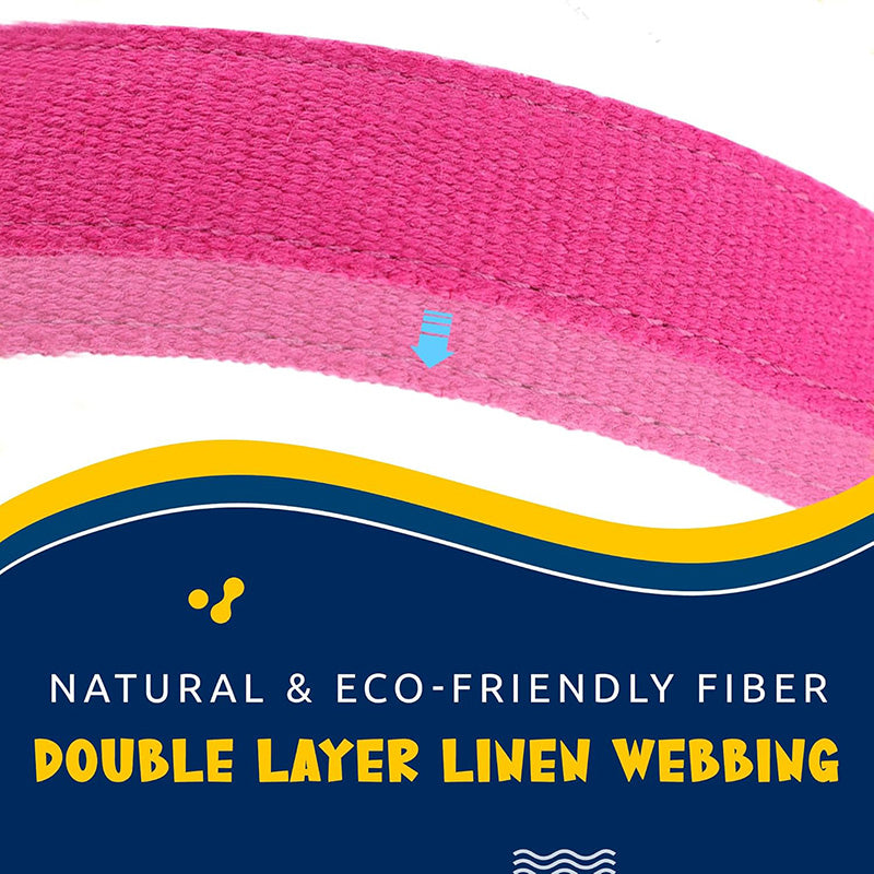 Breathable Natural Hemp Dog Collar, Luxury Leather Spliced Soft Non-Chafing Durable Pet Accessory