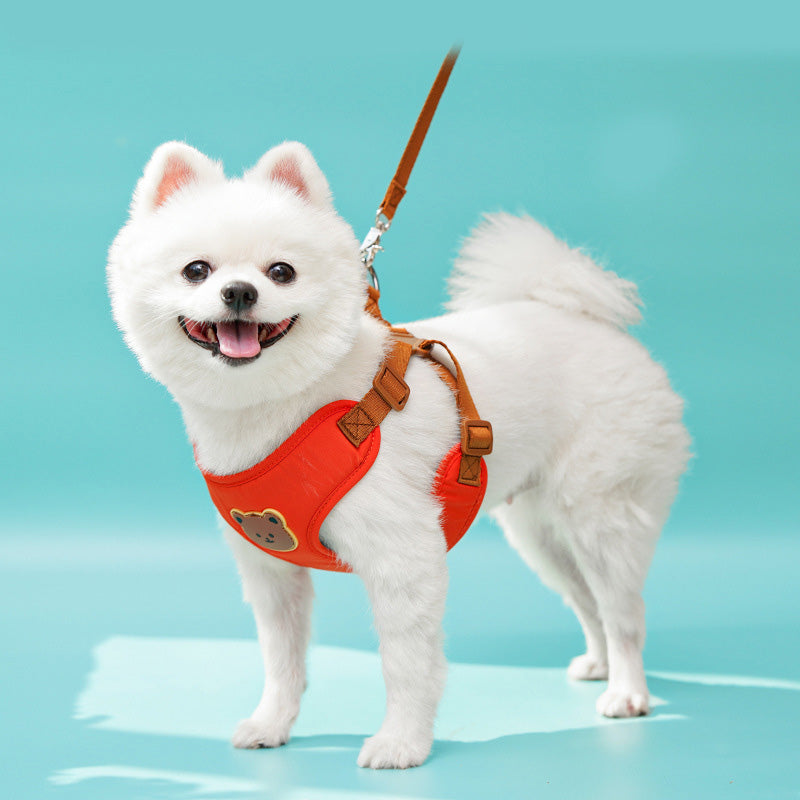 Cute Bear Adjustable Pet Harness with Free Leash