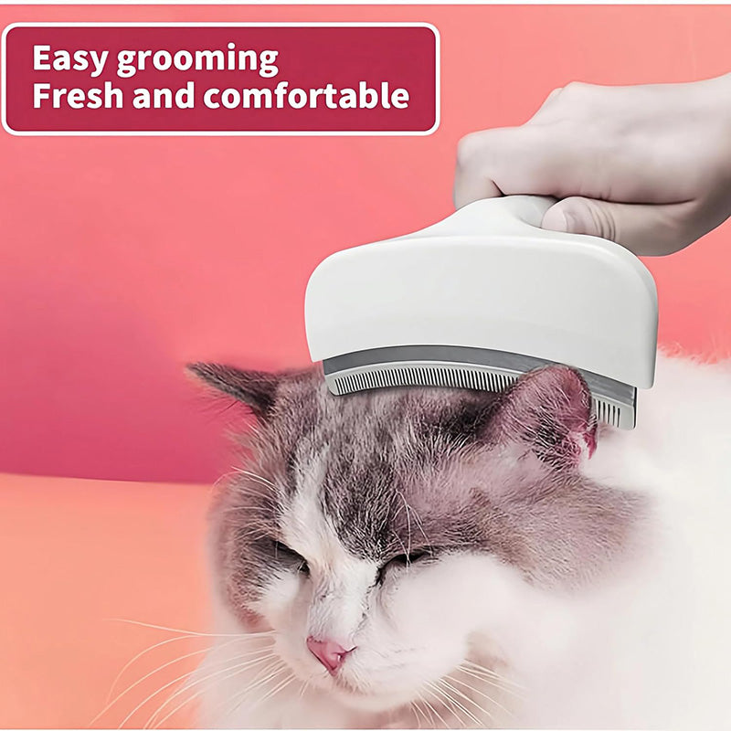 V-Tooth Curved Pet Hair Removal Comb – Gentle Deshedding Grooming Tool