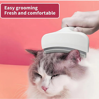 V-Tooth Curved Pet Hair Removal Comb – Gentle Deshedding Grooming Tool