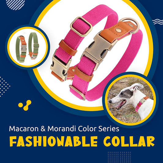 Breathable Natural Hemp Dog Collar, Luxury Leather Spliced Soft Non-Chafing Durable Pet Accessory
