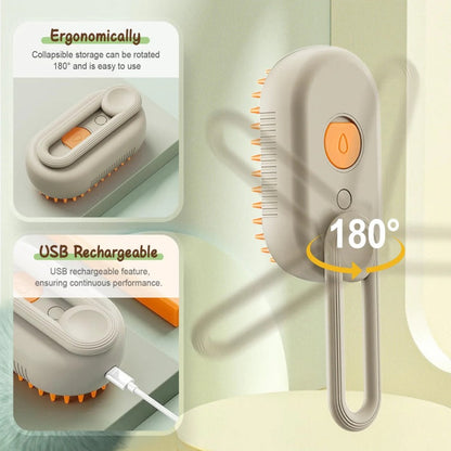 Quick & Easy Steamy Pet Hair Remover Grooming Comb
