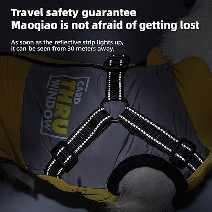 Graphene-Lined Dog Winter Vest – Waterproof, Lightweight & Adjustable Harness Design