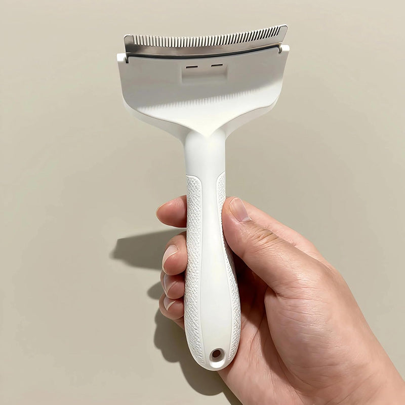 V-Tooth Curved Pet Hair Removal Comb – Gentle Deshedding Grooming Tool