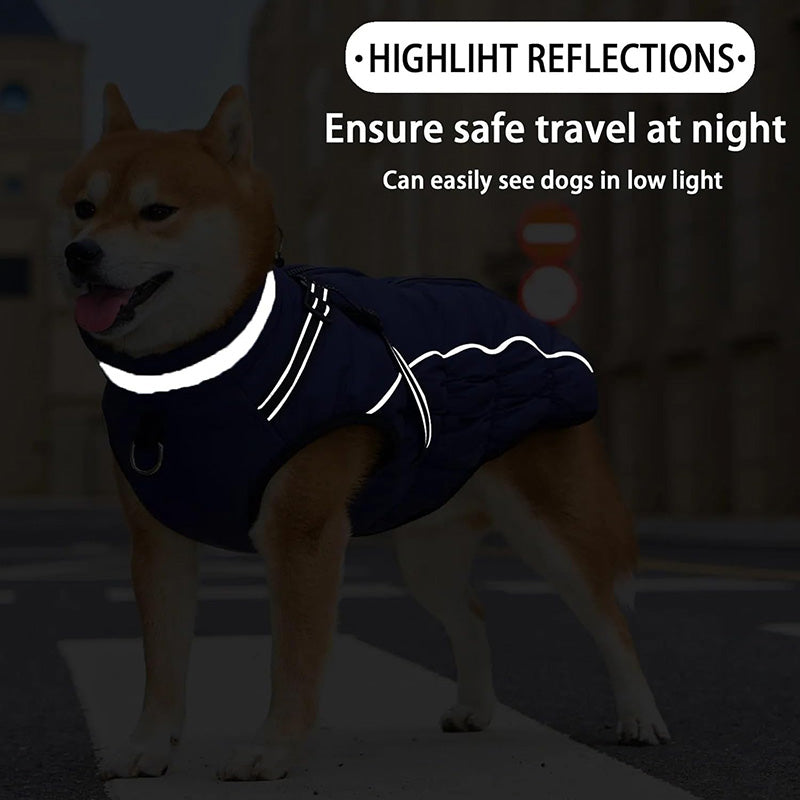 Adjustable Winter Dog Coat – Warm, Waterproof & Reflective