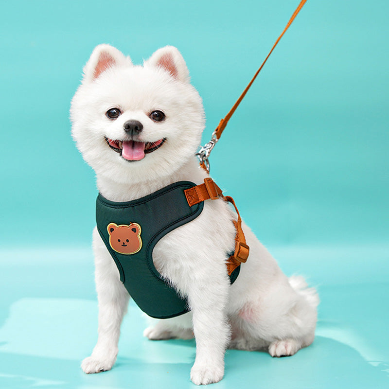 Cute Bear Adjustable Pet Harness with Free Leash
