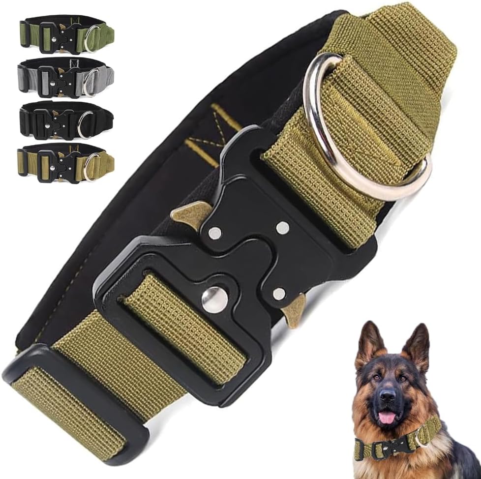 Tactical Dog Collar with Handle - Anti Pull