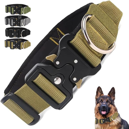 Tactical Dog Collar with Handle - Anti Pull