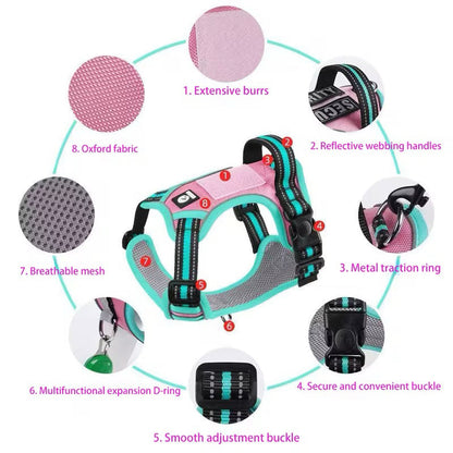 No-Pull Step-In Dog Harness – Adjustable Reflective Padded Vest