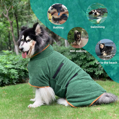 Pet Drying Robe – Super Absorbent, Full-Body Wrap