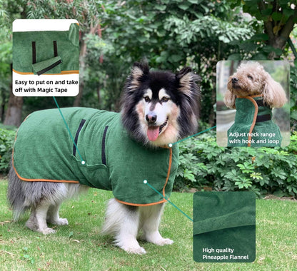 Pet Drying Robe – Super Absorbent, Full-Body Wrap