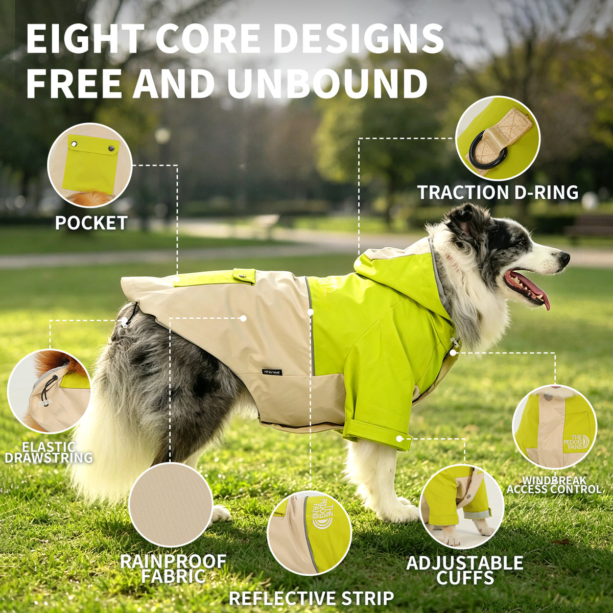 Waterproof Reflective Dog Rain Jacket