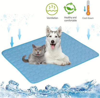 Pet Ice Silk Cooling Mat — Self-Cooling Summer Pad for Dogs & Cats