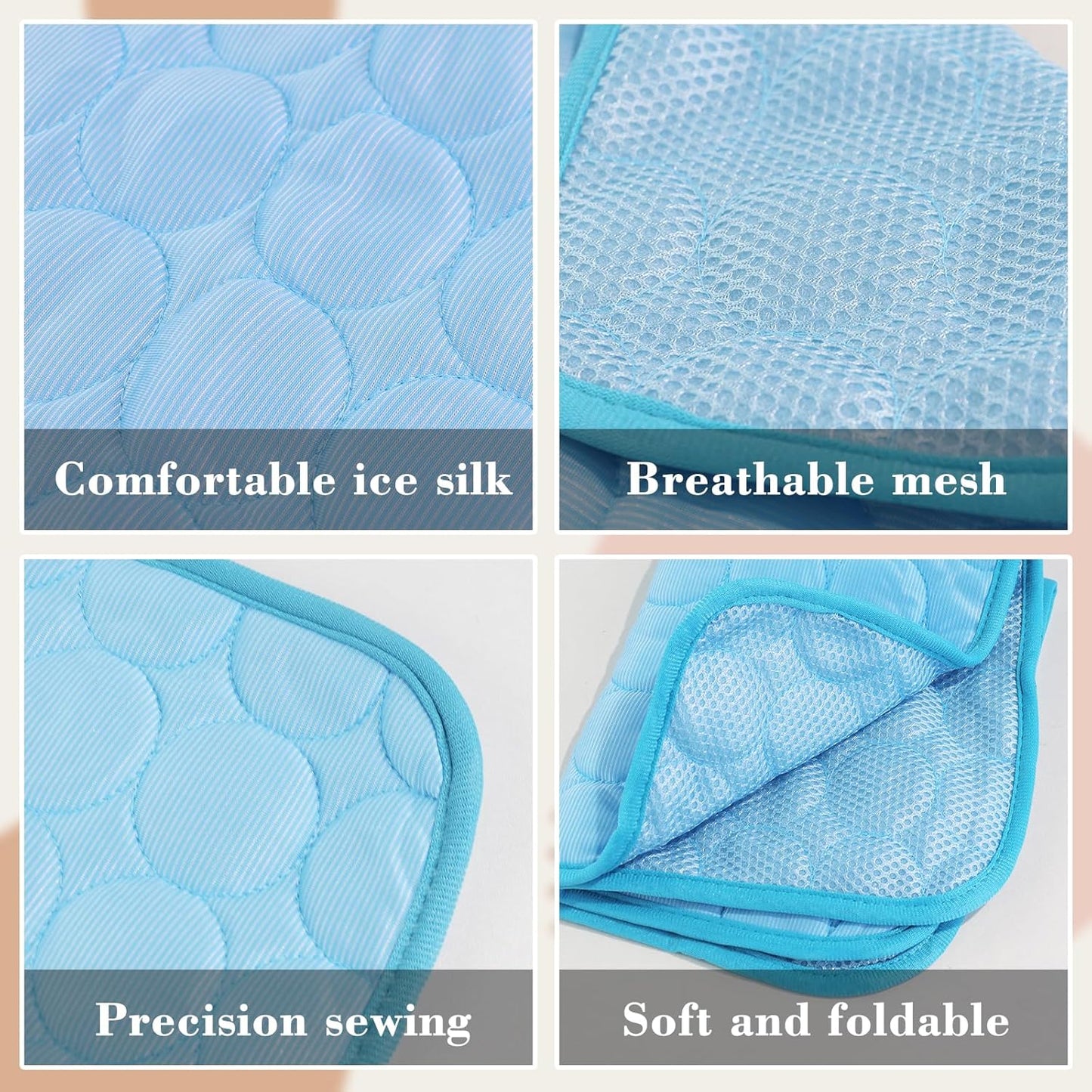 Pet Ice Silk Cooling Mat — Self-Cooling Summer Pad for Dogs & Cats