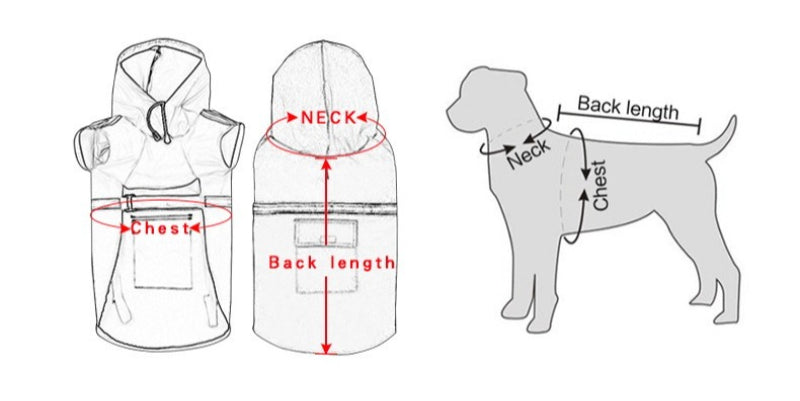 Lightweight Reflective Dog Raincoat