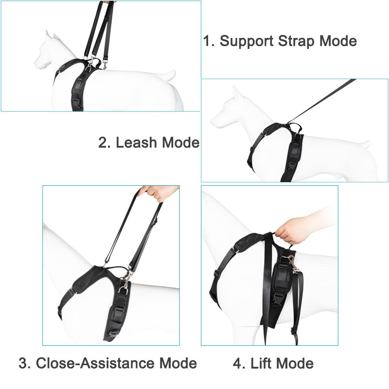 Tactical Dog Lift Harness – 2-in-1 Modular Front & Rear Leg Support for Senior, Recovering & Disabled Dogs