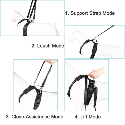 Tactical Dog Lift Harness – 2-in-1 Modular Front & Rear Leg Support for Senior, Recovering & Disabled Dogs