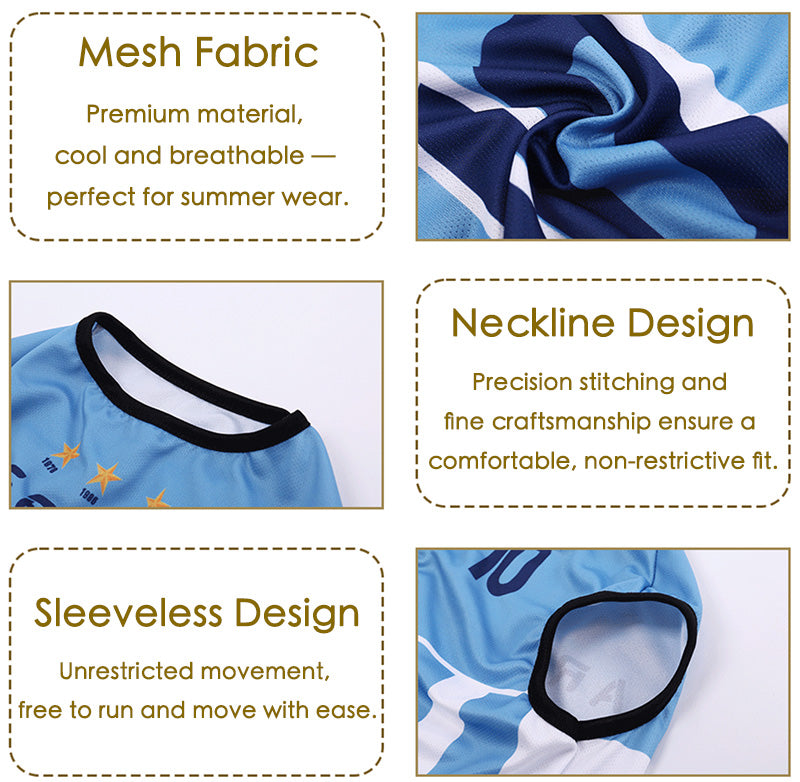 Breathable Pet Football Jersey Dog Soccer Sport Shirt
