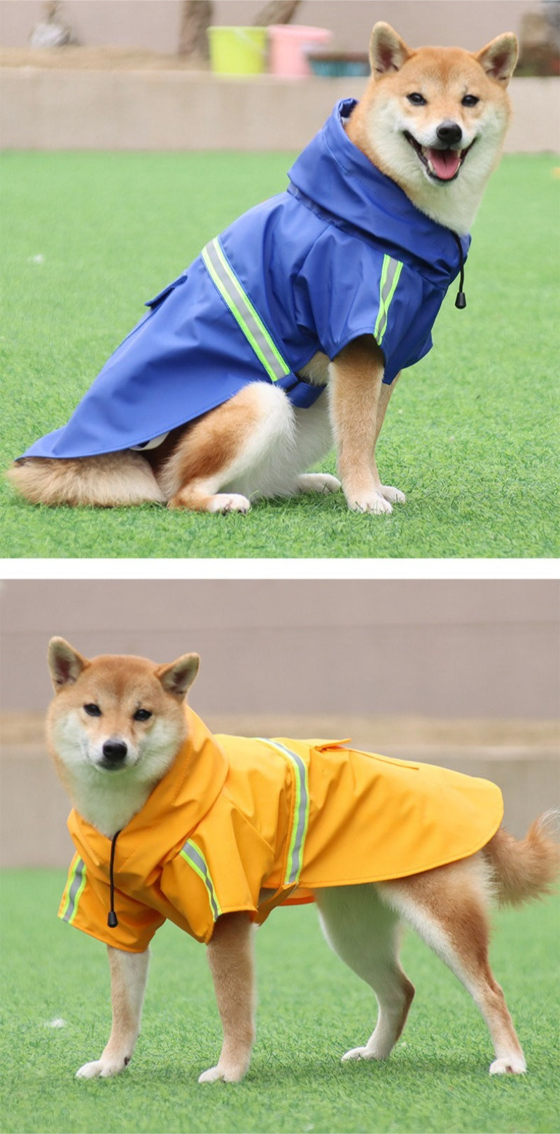 Lightweight Reflective Dog Raincoat