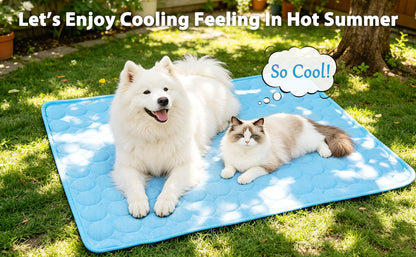 Pet Ice Silk Cooling Mat — Self-Cooling Summer Pad for Dogs & Cats