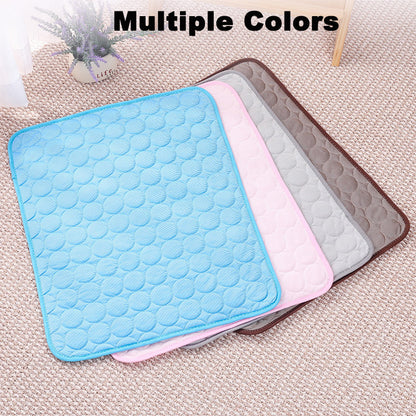 Pet Ice Silk Cooling Mat — Self-Cooling Summer Pad for Dogs & Cats