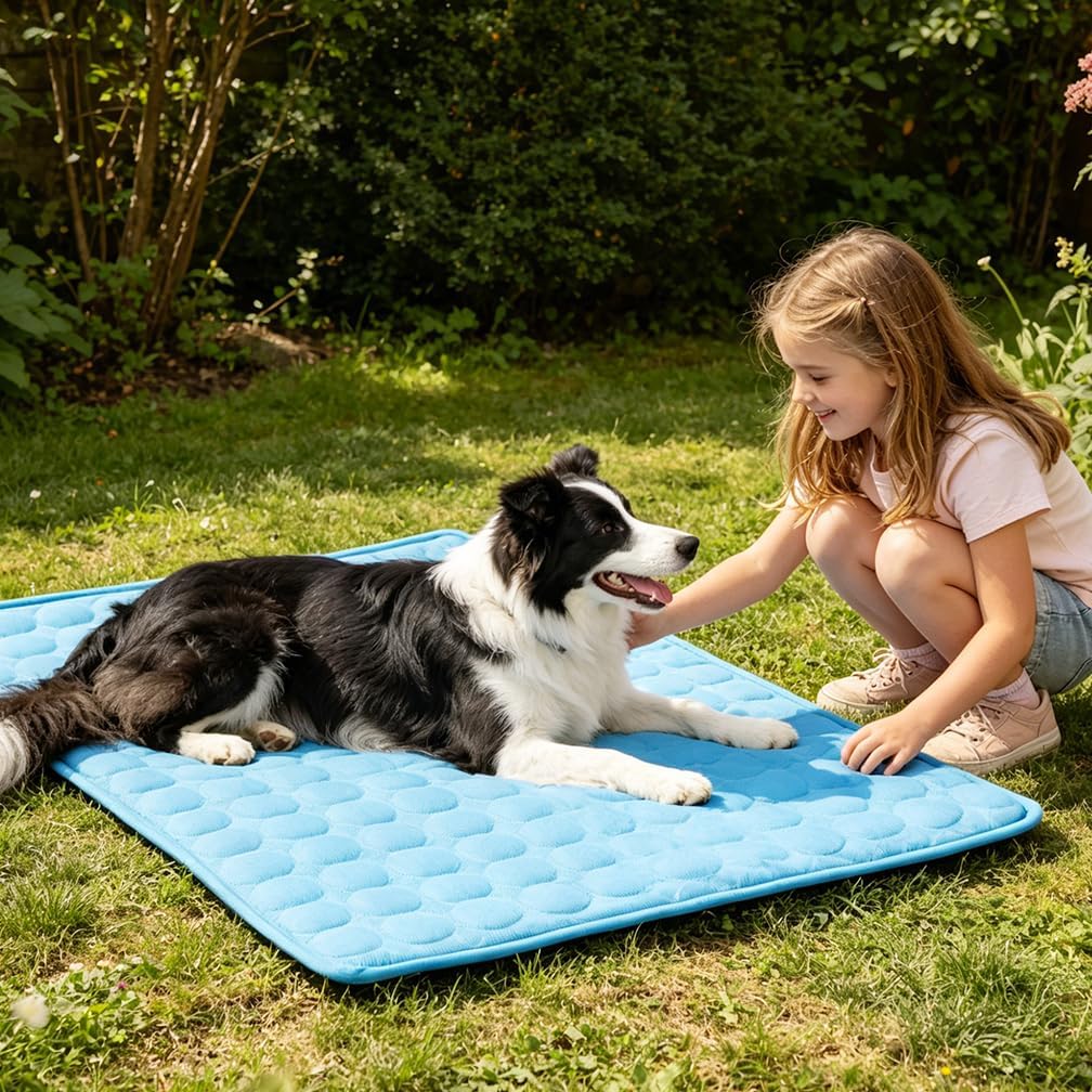 Pet Ice Silk Cooling Mat — Self-Cooling Summer Pad for Dogs & Cats
