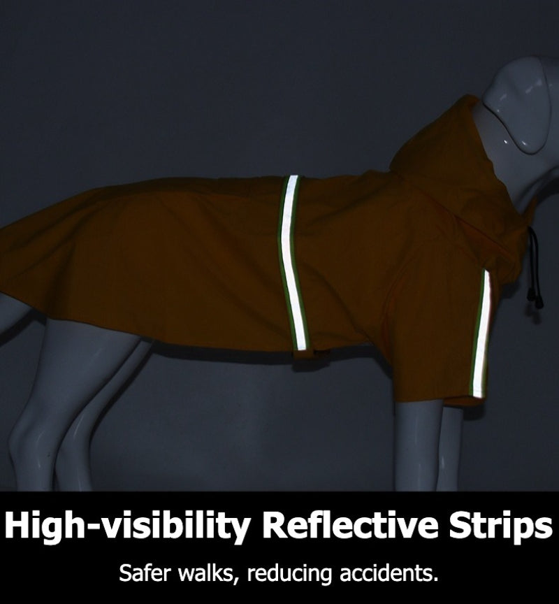 Lightweight Reflective Dog Raincoat