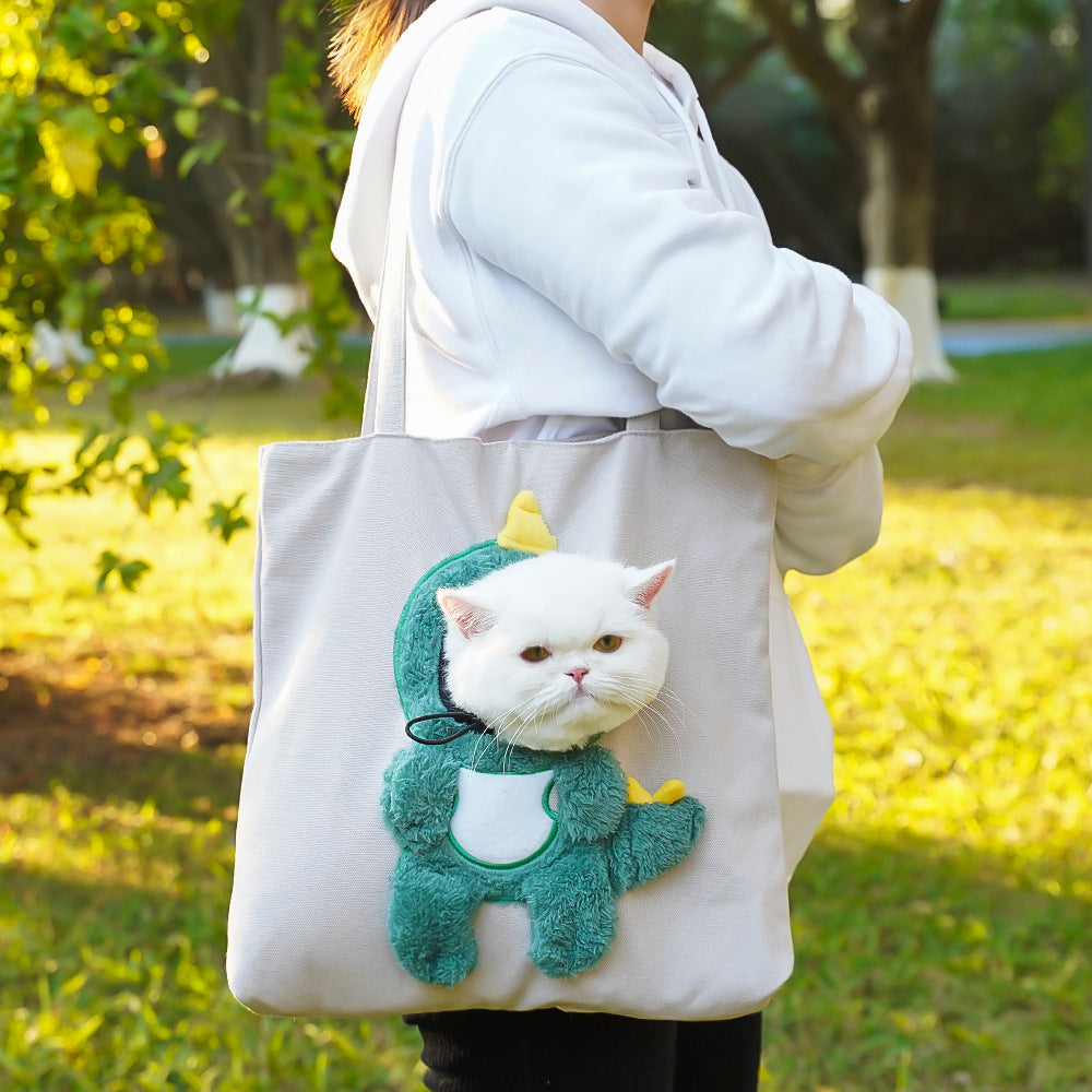 Cartoon-Themed Portable Cute Pet Carrier Bag for Small Cats & Dogs