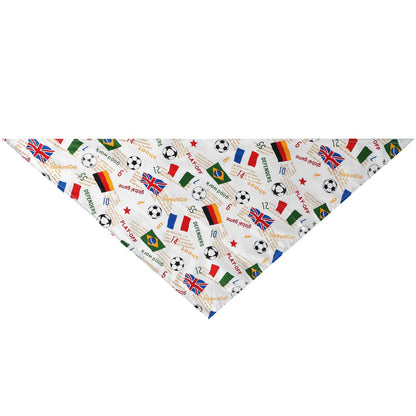 Printed Dog Bandana, Mushroom, Soccer & Sketch Cat Pet Triangle Bib Scarf