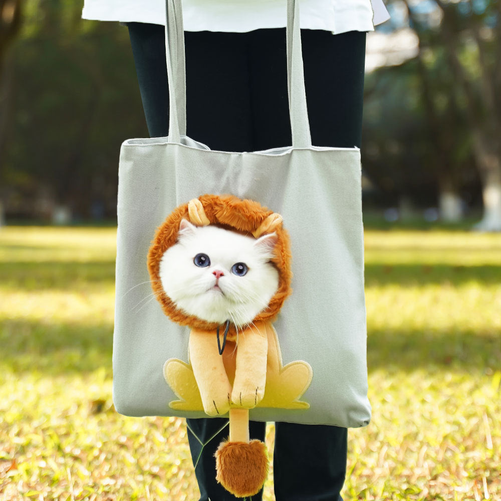 Cartoon-Themed Portable Cute Pet Carrier Bag for Small Cats & Dogs