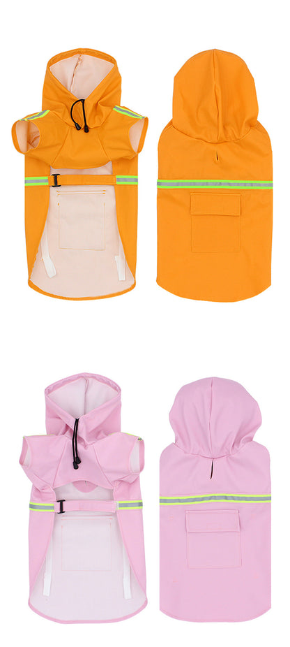 Lightweight Reflective Dog Raincoat