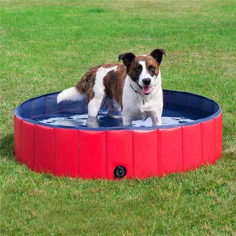 Foldable Pet Pool, Portable PVC Bath Tub for Dogs & Cats