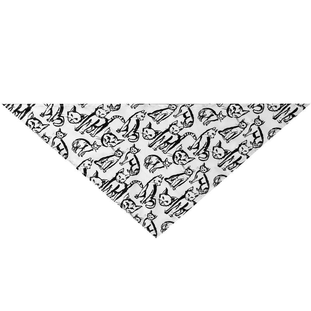 Printed Dog Bandana, Mushroom, Soccer & Sketch Cat Pet Triangle Bib Scarf