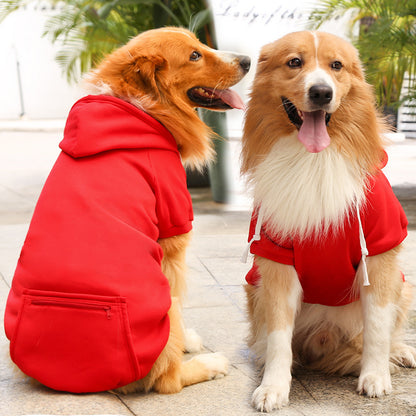 Cozy Fleece Hoodie with Zip Pocket for Dogs & Cats – All Sizes