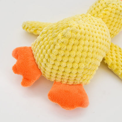 Quacking Duck Dog Toy - Upgraded Calming Soft Plush Stuffed Toy for Anxiety Relief