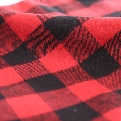 Double Layer Plaid Dog Bandana, Classic Check Pet Triangle Bib Scarf