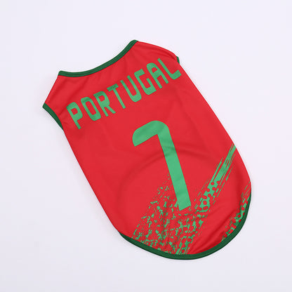 Breathable Pet Football Jersey Dog Soccer Sport Shirt