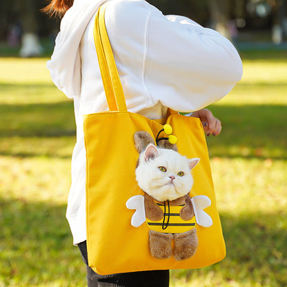 Cartoon-Themed Portable Cute Pet Carrier Bag for Small Cats & Dogs