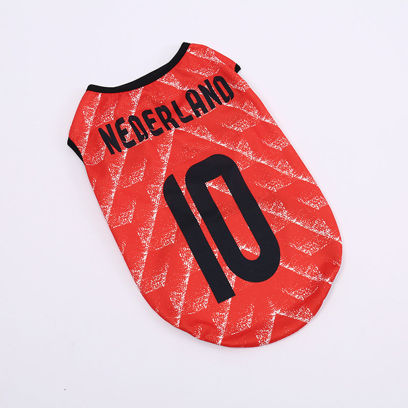 Breathable Pet Football Jersey Dog Soccer Sport Shirt