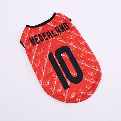 Breathable Pet Football Jersey Dog Soccer Sport Shirt