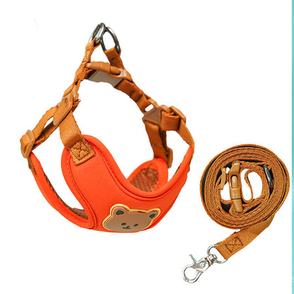 Cute Bear Adjustable Pet Harness with Free Leash