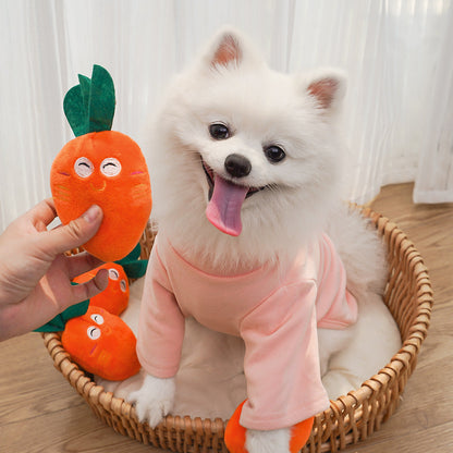 Squeaky Chicken Leg/Carrot Dog Chew Toy
