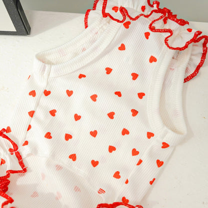 Spring Summer Pet Floral Princess Dress - Breathable Ruffled Dress