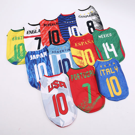 Breathable Pet Football Jersey Dog Soccer Sport Shirt
