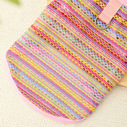 Summer Breeze Striped Pet Harness Shirt