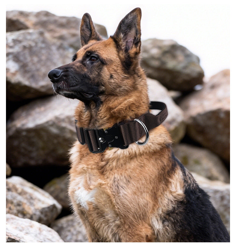 Tactical Dog Collar with Handle - Anti Pull